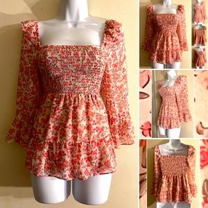 BB Dakota Floral Smock Top